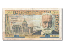 France, 5 Nouveaux Francs, 5 NF 1959-1965 ''Victor Hugo'', 1963, KM #141a,...