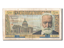 France, 5 Nouveaux Francs, 5 NF 1959-1965 ''Victor Hugo'', 1964, KM #141a,...