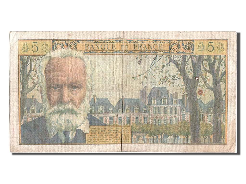 France, 5 Nouveaux Francs, 5 NF 1959-1965 ''Victor Hugo'', 1964, KM #141a,...