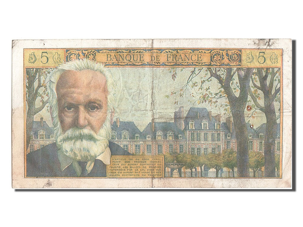 France, 5 Nouveaux Francs, 5 NF 1959-1965 ''Victor Hugo'', 1964, KM #141a,...