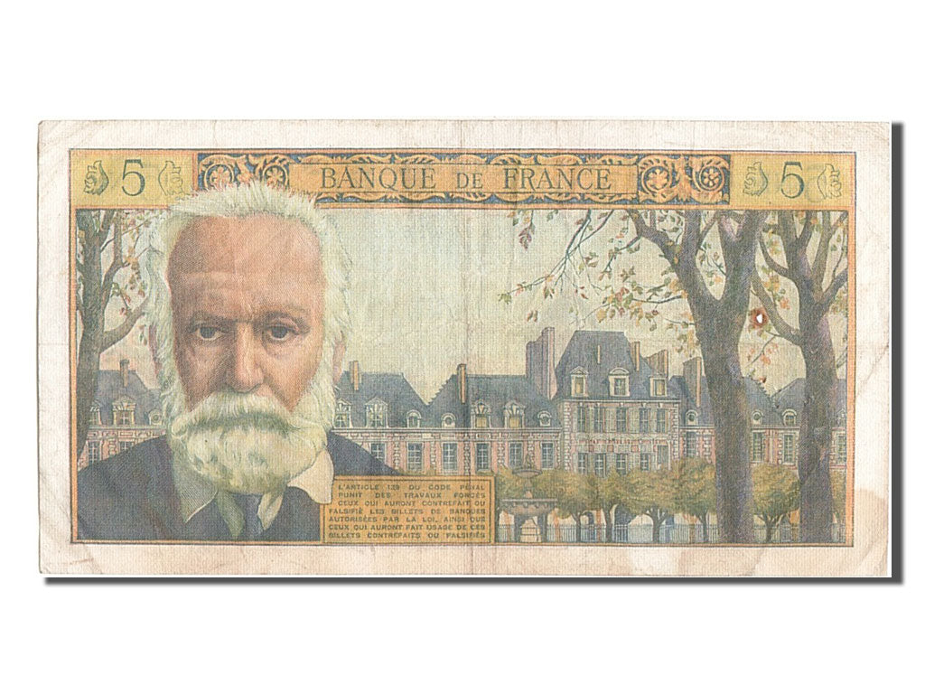 France, 5 Nouveaux Francs, 5 NF 1959-1965 ''Victor Hugo'', 1964, KM #141a,...