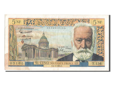 France, 5 Nouveaux Francs, 5 NF 1959-1965 ''Victor Hugo'', 1965, KM #141a,...