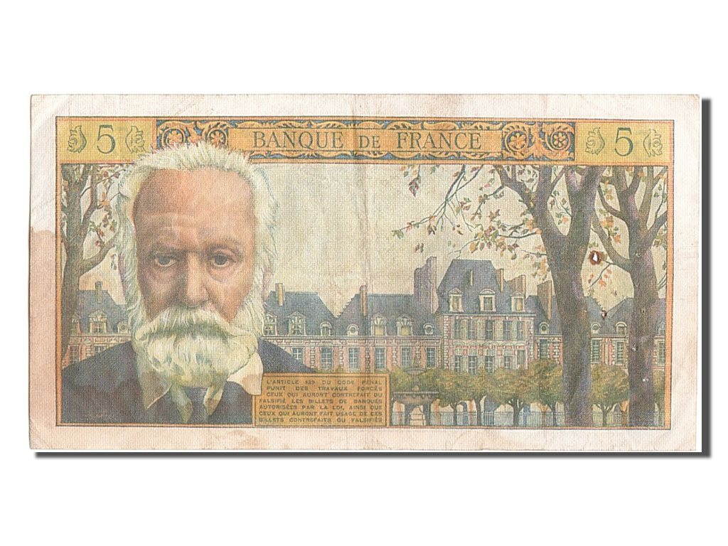 France, 5 Nouveaux Francs, 5 NF 1959-1965 ''Victor Hugo'', 1964, KM #141a,...