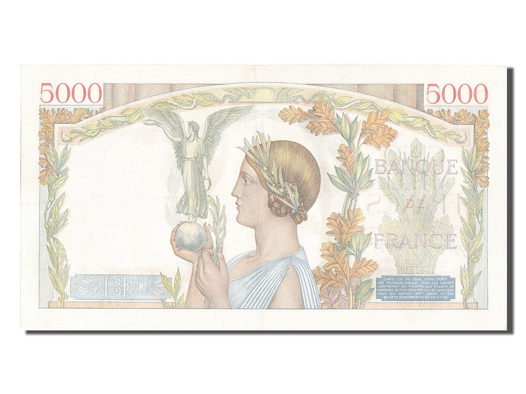 Banknote, France, 5000 Francs, 5 000 F 1934-1944 ''Victoire'', 1941, 1941-05-29
