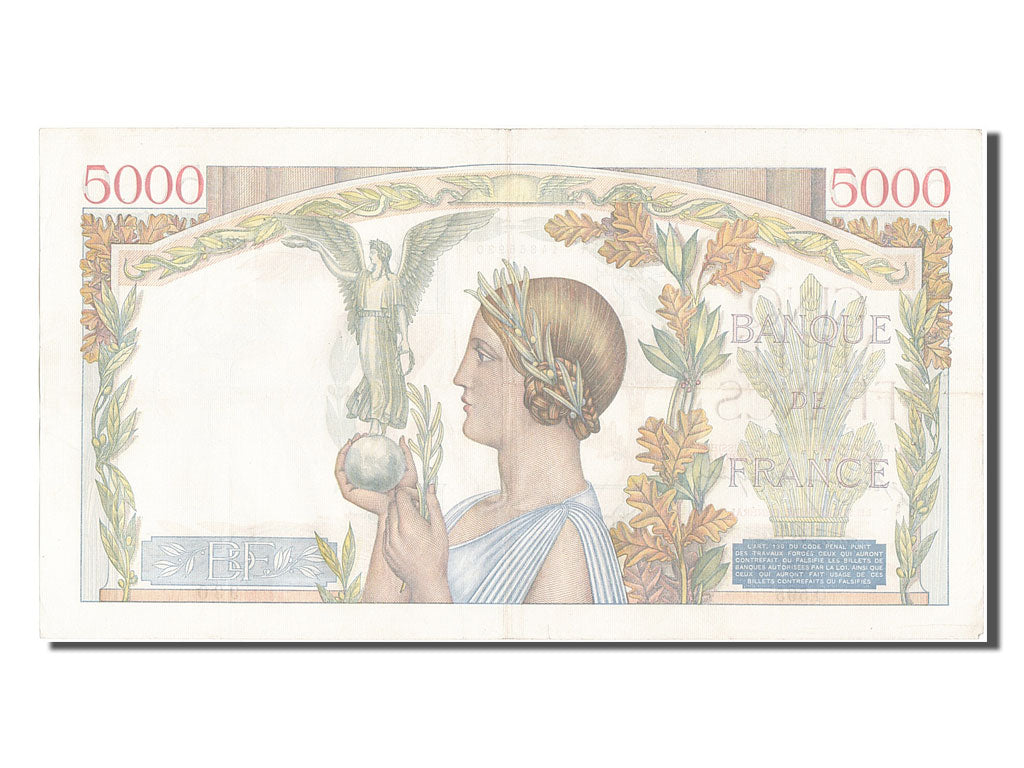 Banknote, France, 5000 Francs, 5 000 F 1934-1944 ''Victoire'', 1941, 1941-07-10