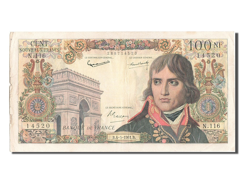 Geldschein, Frankreich, 100 Nouveaux Francs, 100 NF 1959-1964 ''Bonaparte''