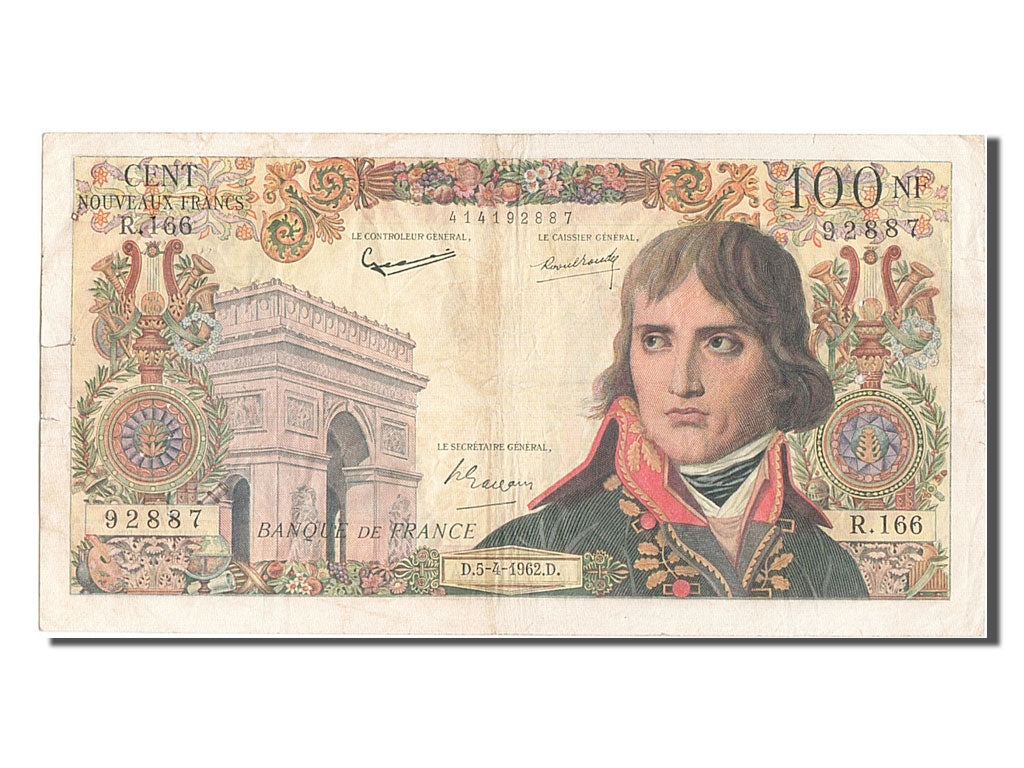 France, 100 Nouveaux Francs, 100 NF 1959-1964 ''Bonaparte'', 1962, KM #144a,...