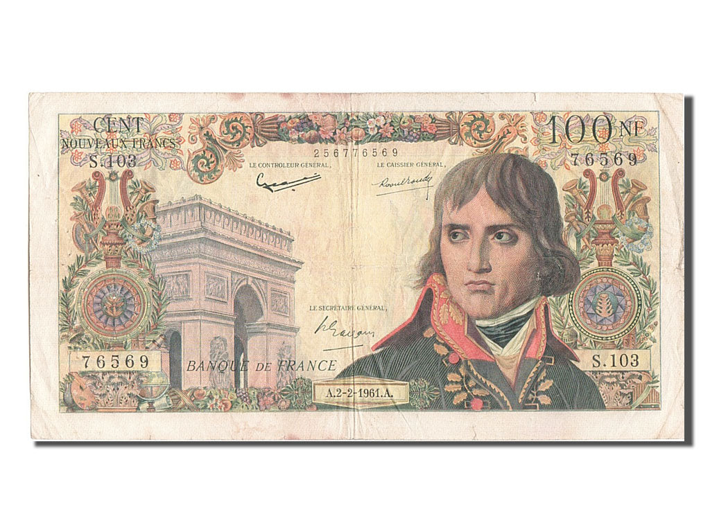 Francia, 100 Nouveaux Francs, 100 NF 1959-1964 ''Bonaparte'', 1961, KM:144a,...