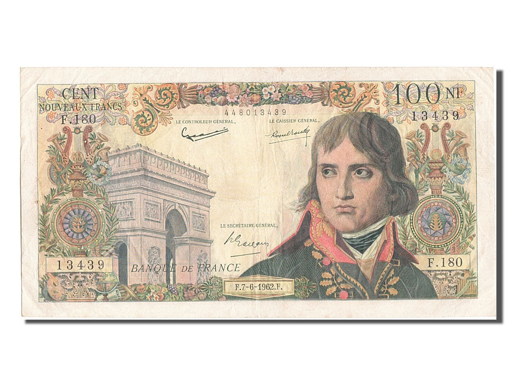 France, 100 Nouveaux Francs, 100 NF 1959-1964 ''Bonaparte'', 1962, KM #144a,...