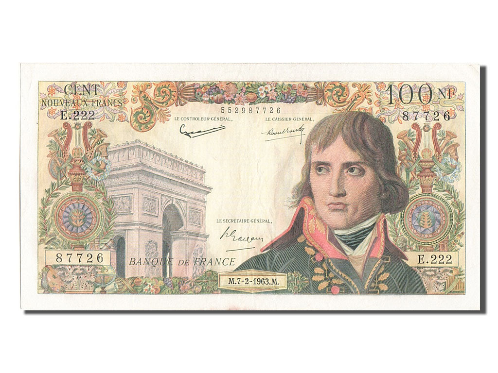 Francia, 100 Nouveaux Francs, 100 NF 1959-1964 ''Bonaparte'', 1963, KM:144a,...