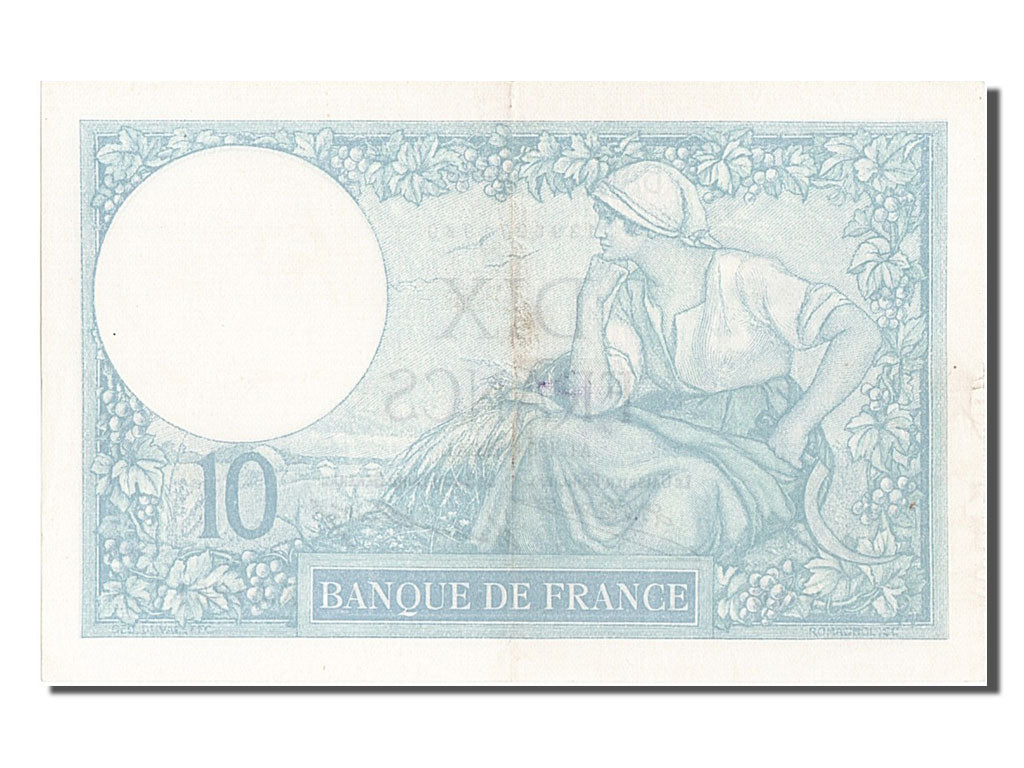 Billete, Francia, 10 Francs, 10 F 1916-1942 ''Minerve'', 1928, 1928-05-01, EBC+