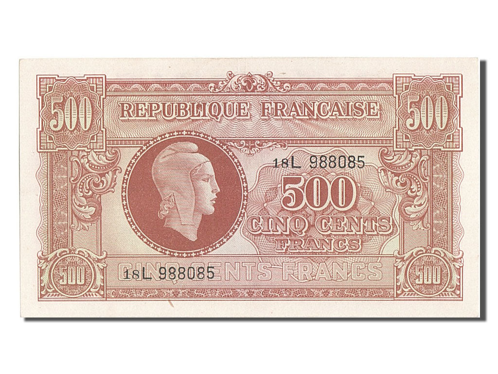 Francia, 500 Francs, 1943-1945 Marianne, KM:106, SPL, Fayette:VF11