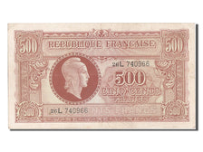 France, 500 Francs, 1943-1945 Marianne, KM #106, AU(50-53), 26L740966, Fayette..