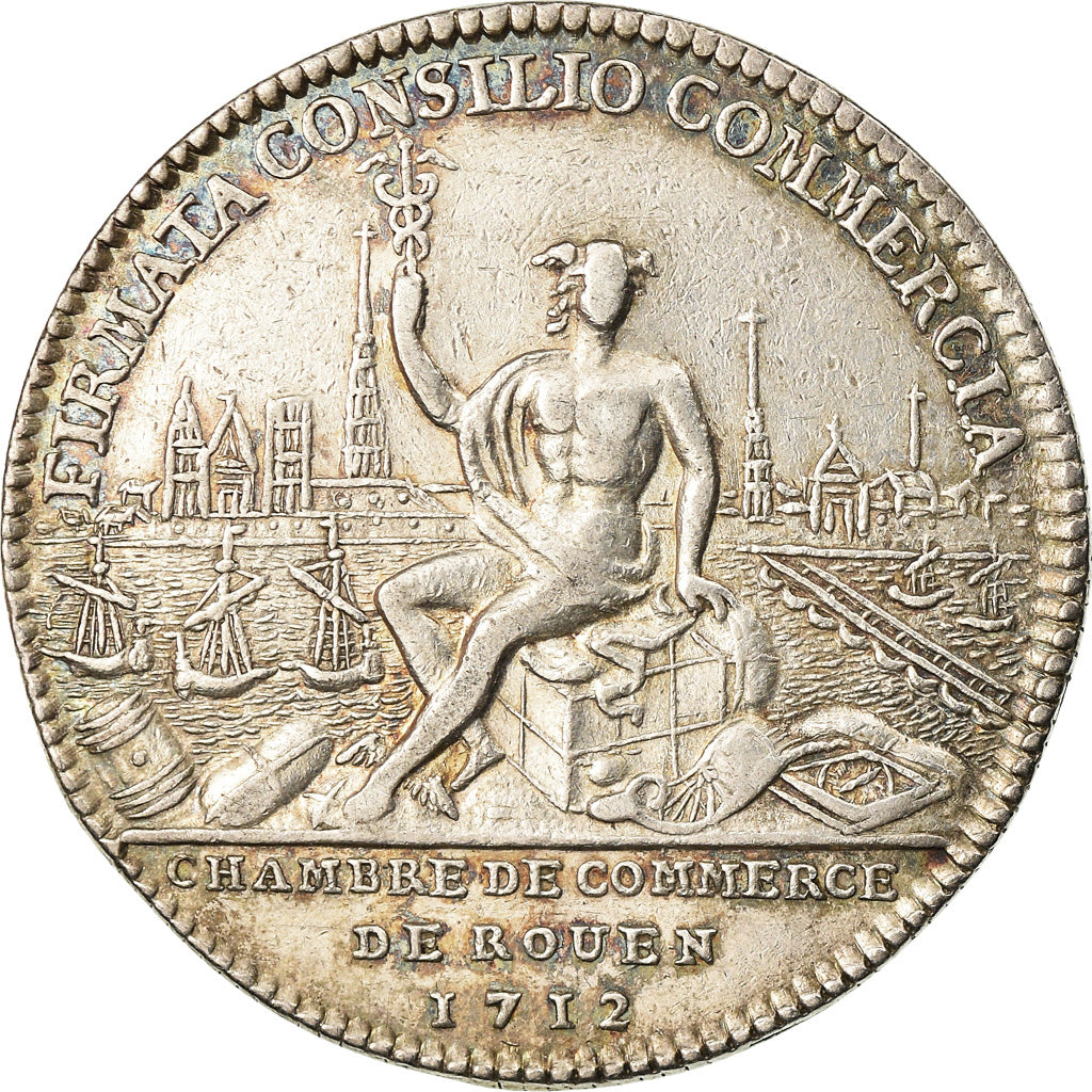 France, Token, Louis XIV, Chambre de Commerce de Rouen, History, 1712