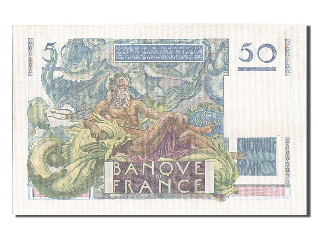 France, 50 Francs, 50 F 1946-1951 ''Le Verrier'', 1948, KM #127b, 1948-04-08,...