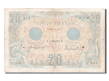 Biljet, Frankrijk, 20 Francs, 20 F 1905-1913 ''Bleu'', 1912, 1912-07-11, TB+