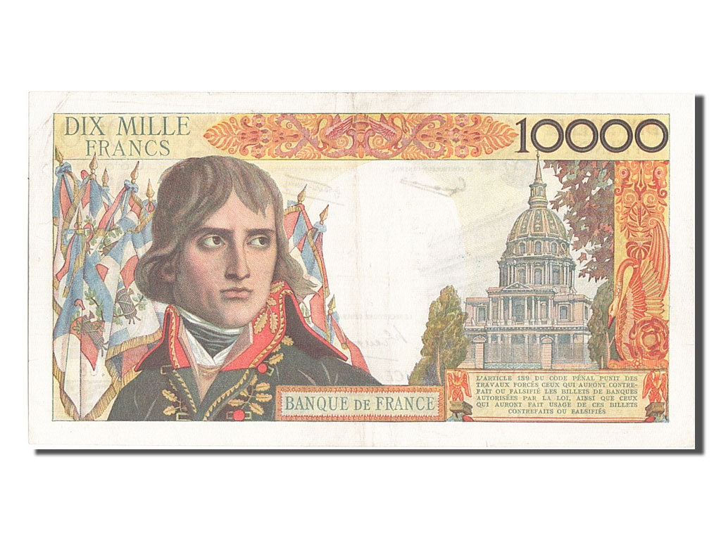 France, 10,000 Francs, 10 000 F 1955-1958 ''Bonaparte'', 1957, KM #136b,...