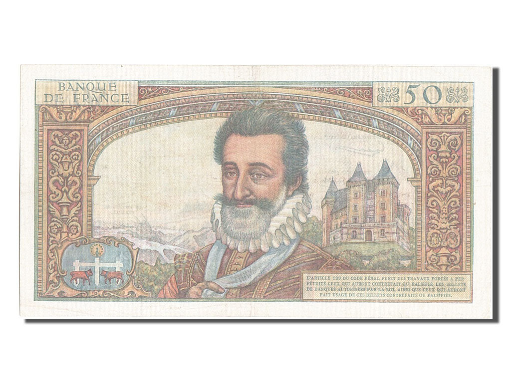 France, 50 Nouveaux Francs, 50 NF 1959-1961 ''Henri IV'', 1959, KM #143a,...