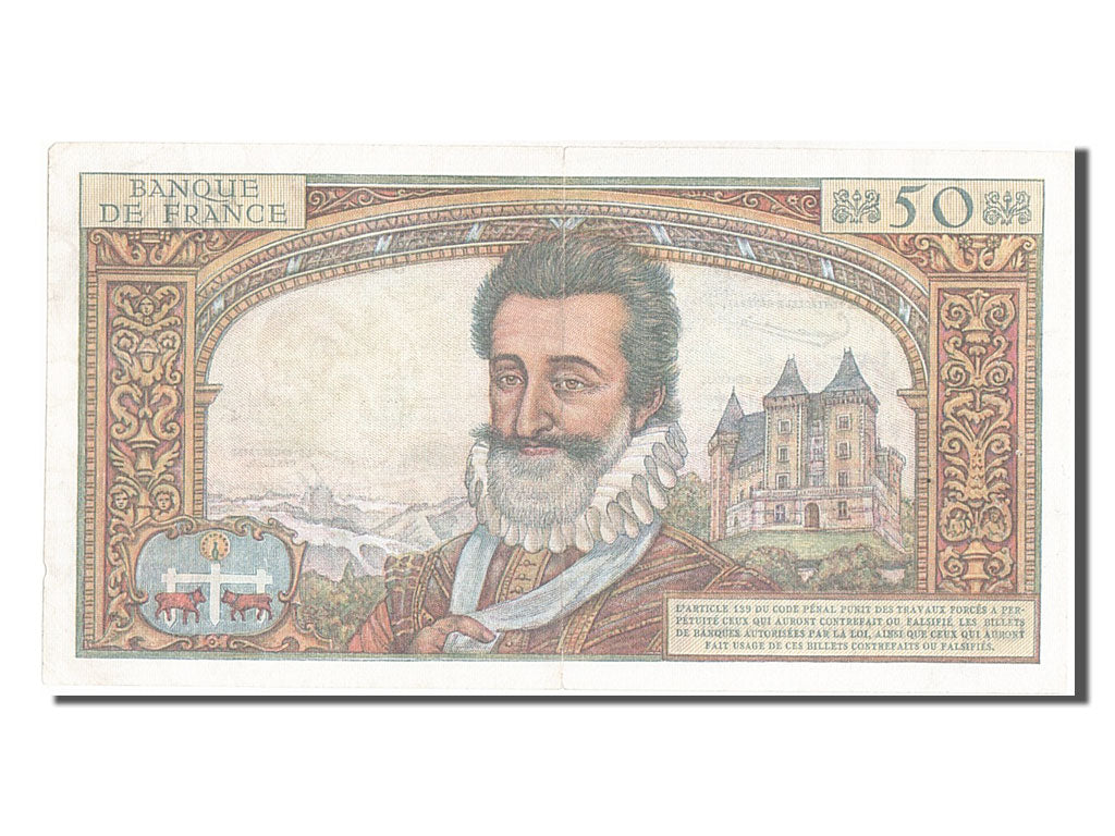 Billet, France, 50 Nouveaux Francs, 50 NF 1959-1961 ''Henri IV'', 1959