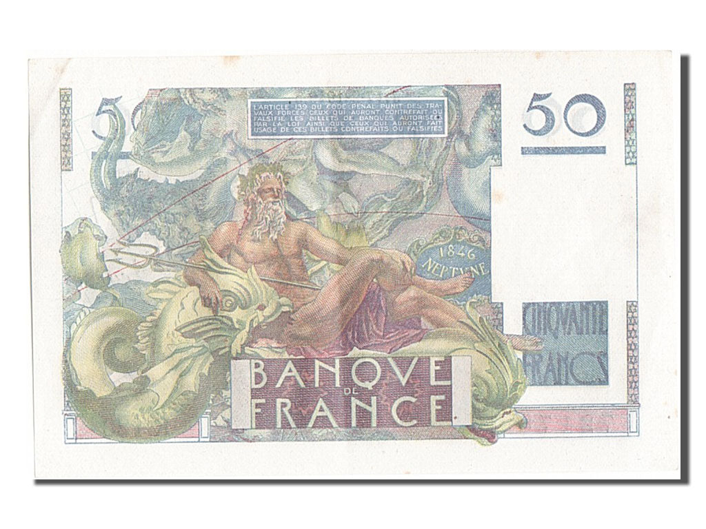 Banknote, France, 50 Francs, 50 F 1946-1951 ''Le Verrier'', 1949, 1949-02-17