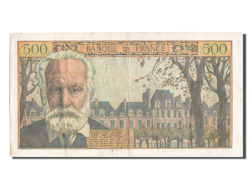 Francia, 500 Francs, 500 F 1954-1958 ''Victor Hugo'', 1955, KM:133a, 1955-01-...