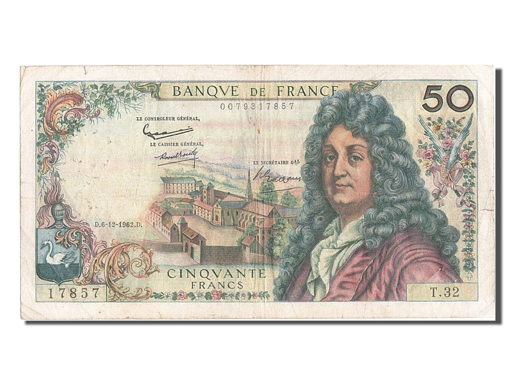 France, 50 Francs, 50 F 1962-1976 ''Racine'', 1962, KM #148a, 1962-12-06,...