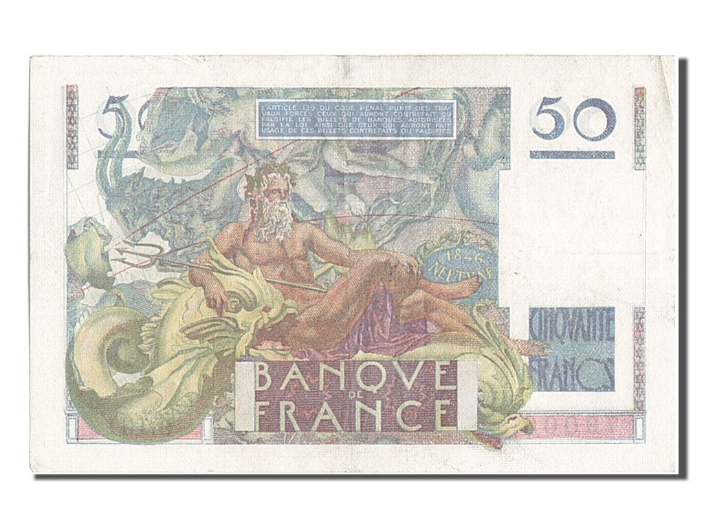 France, 50 Francs, 50 F 1946-1951 ''Le Verrier'', 1949, KM #127b, 1949-05-19,...