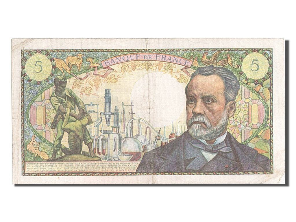France, 5 Francs, 5 F 1966-1970 ''Pasteur'', 1966, KM #146a, 1966-09-01,...