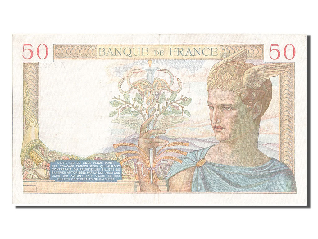 France, 50 Francs, 50 F 1934-1940 ''Cérès'', 1937, KM #85b, 1937-12-30, A...