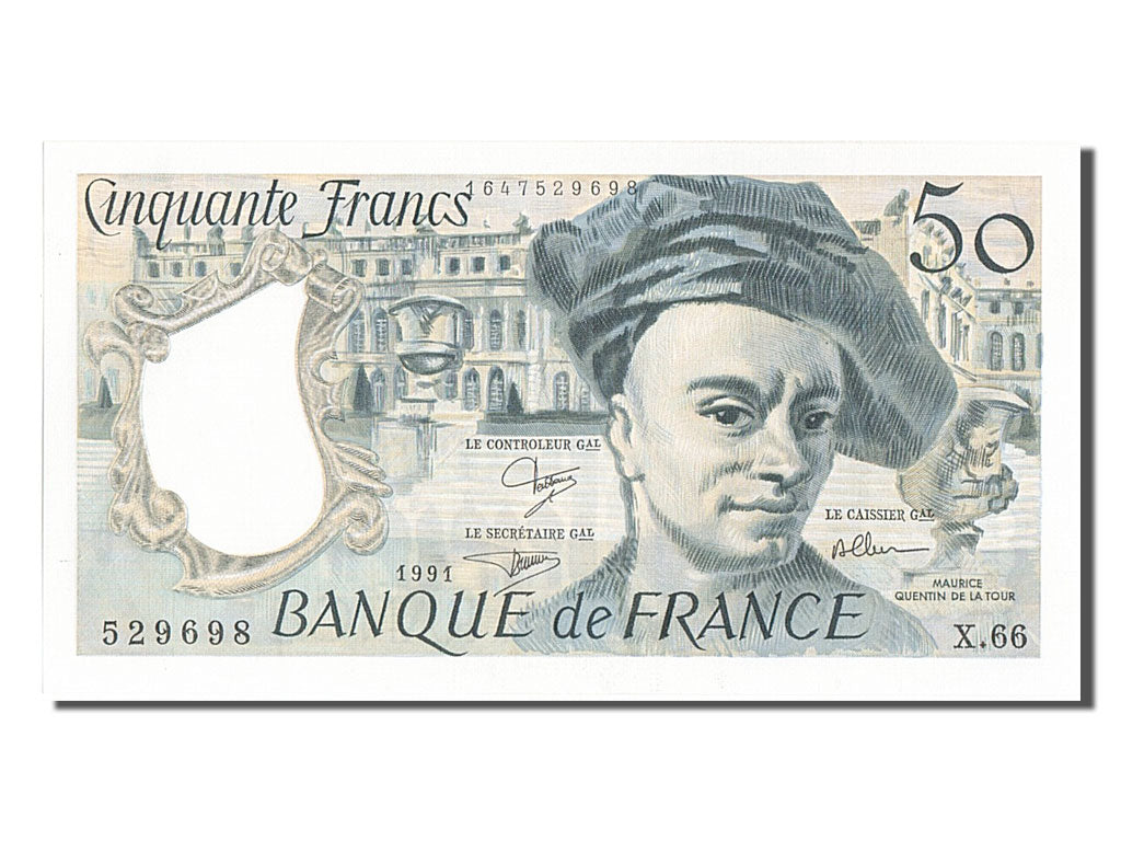 Banknote, France, 50 Francs, 50 F 1976-1992 ''Quentin de La Tour'', 1991