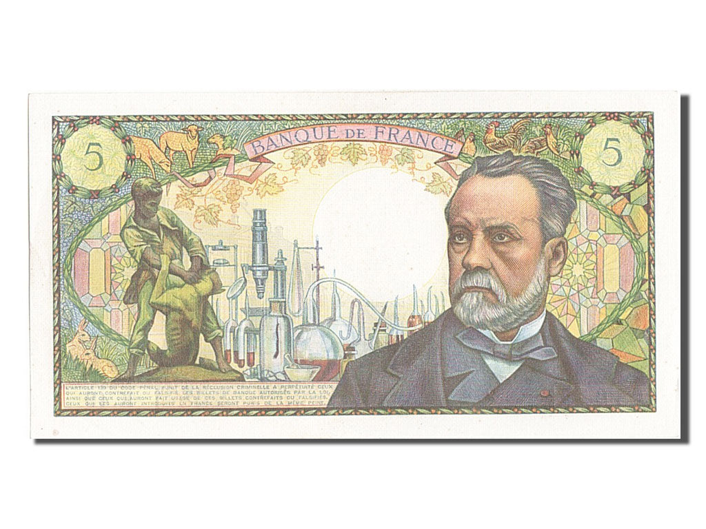 Banknote, France, 5 Francs, 5 F 1966-1970 ''Pasteur'', 1967, 1967-05-05