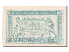 Billete, Francia, 50 Centimes, 1917-1919 Army Treasury, 1917, SC, Fayette:VF1.7
