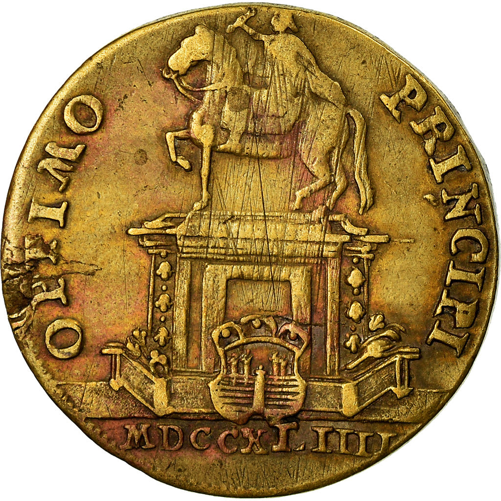 France, Token, Place de la Bourse, Statue Equestre de Louis XV, Bordeaux