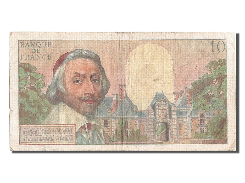 France, 10 Nouveaux Francs, 10 NF 1959-1963 ''Richelieu'', 1960, KM #142a,...