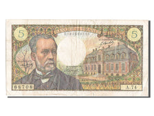 Billet, France, 5 Francs, 5 F 1966-1970 ''Pasteur'', 1968, 1968-04-04, TB