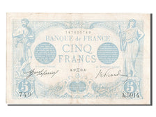 France, 5 Francs, 5 F 1912-1917 ''Bleu'', 1915, KM #70, 1915-05-27, EF(40-45),..