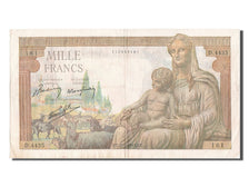 France, 1000 Francs, 1 000 F 1942-1943 ''Déesse Déméter'', 1943, KM #102, 194...