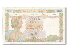 Banknot, Francja, 500 Francs, La Paix, 1942, 1942-04-02, EF(40-45)