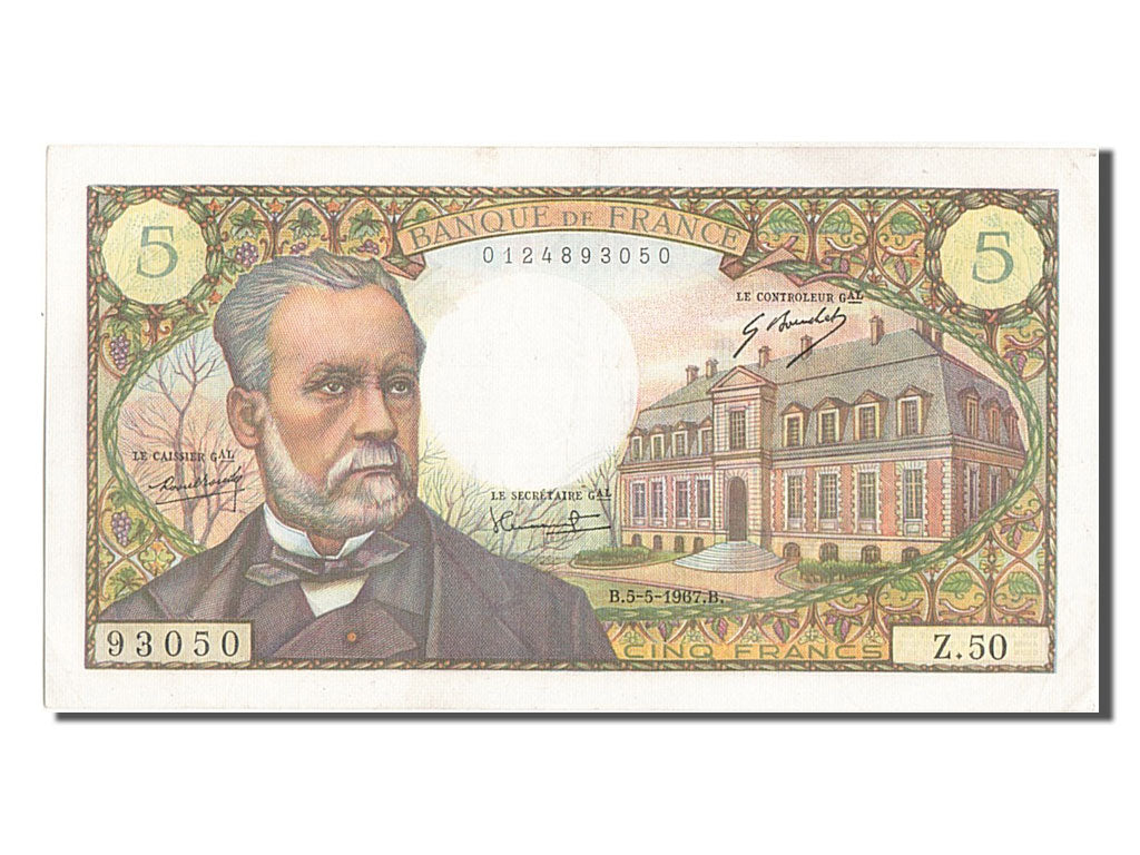 France, 5 Francs, 5 F 1966-1970 ''Pasteur'', 1967, KM #146b, 1967-05-05,...