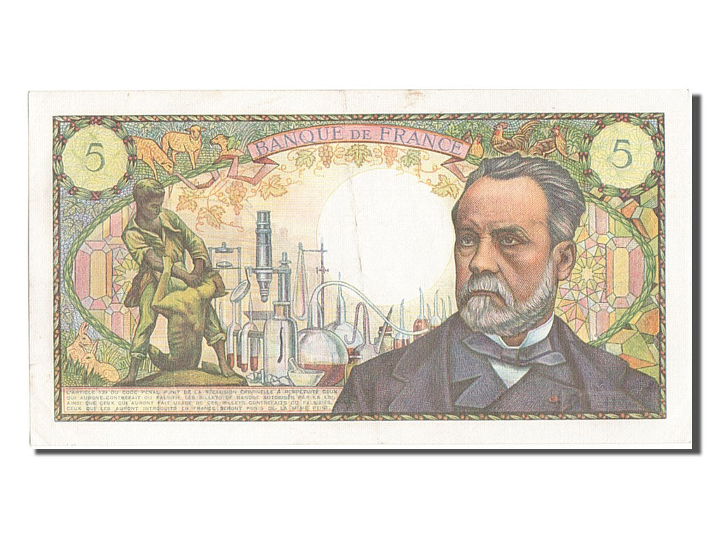France, 5 Francs, 5 F 1966-1970 ''Pasteur'', 1967, KM #146b, 1967-05-05,...