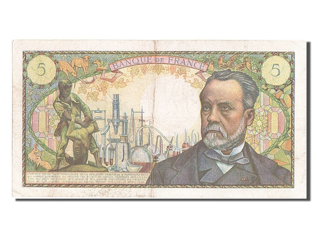 Banknote, France, 5 Francs, 5 F 1966-1970 ''Pasteur'', 1969, 1969-02-06