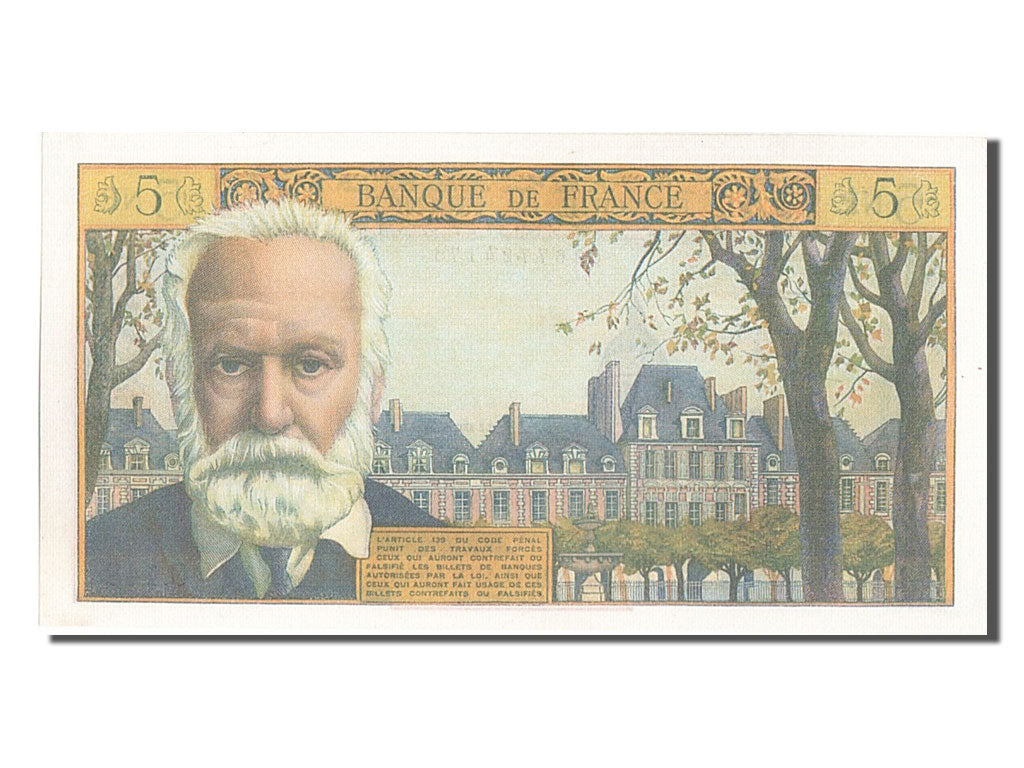France, 5 Nouveaux Francs, 5 NF 1959-1965 ''Victor Hugo'', 1965, KM #141a,...