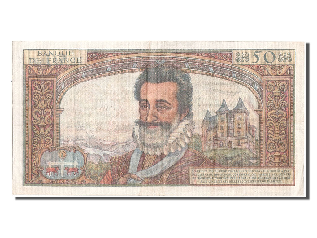 Billet, France, 50 Nouveaux Francs, 50 NF 1959-1961 ''Henri IV'', 1961