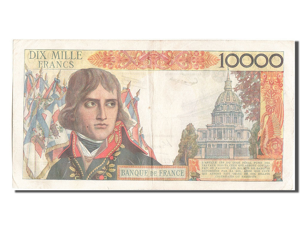 France, 10,000 Francs, 10 000 F 1955-1958 ''Bonaparte'', 1958, KM #136b,...