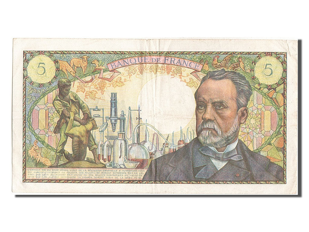 Banknote, France, 5 Francs, 5 F 1966-1970 ''Pasteur'', 1969, 1969-02-06