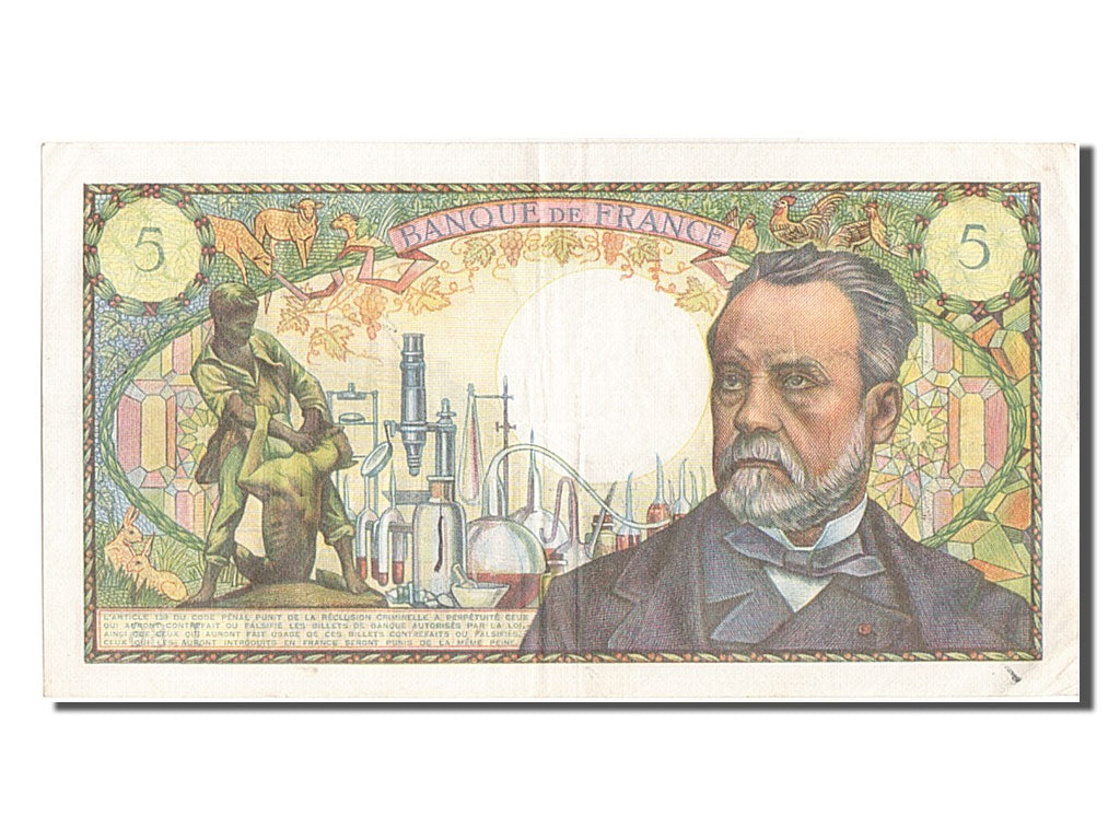 France, 5 Francs, 5 F 1966-1970 ''Pasteur'', 1969, KM #146b, 1969-02-06,...