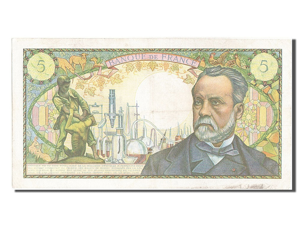 France, 5 Francs, 5 F 1966-1970 ''Pasteur'', 1966, KM #146a, 1966-05-05,...