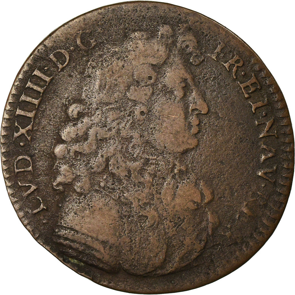 France, Token, Louis XIV Le Grand, History, VF(20-25), Copper