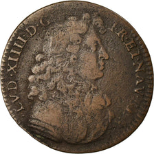 France, Token, Louis XIV Le Grand, History, VF(20-25), Copper