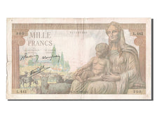 France, 1000 Francs, 1 000 F 1942-1943 ''Déesse Déméter'', 1942, KM #102, 194...